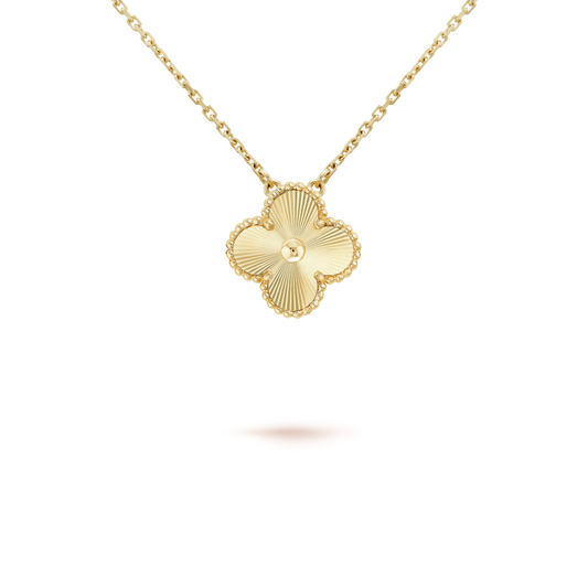 [Windsor Jewelry]CLOVER 15MM LASER NECKLACE