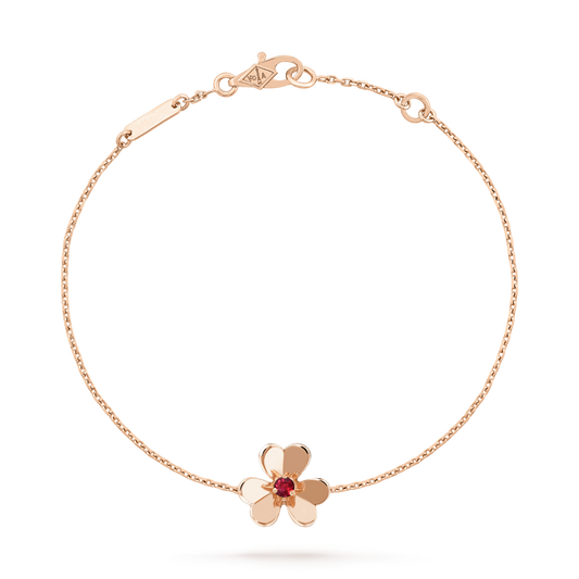 [Windsor Jewelry]FRIVOLE GOLD FLOWER PINK MALACHITE BRACELET