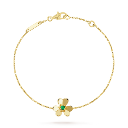 [Windsor Jewelry]FRIVOLE GOLD FLOWER PINK MALACHITE BRACELET