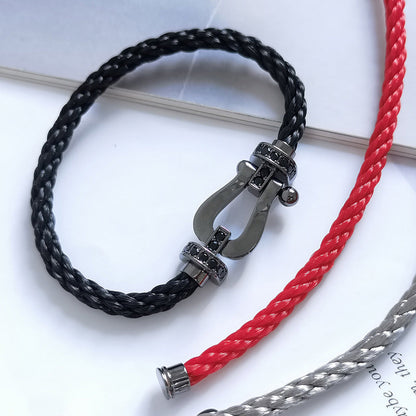 [Windsor Jewelry]FORCE LARGE SERIES HORSESHOE BLACK SAMURAI BRACELET