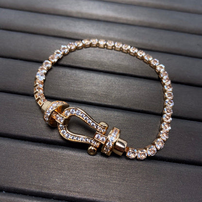 [Windsor Jewelry]FORCE  LARGE HORSESHOE FULL DIAMOND TENNIS BRACELET