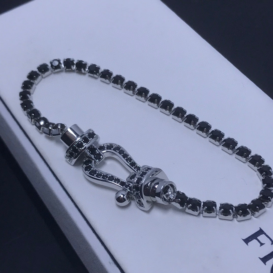 [Windsor Jewelry]FORCE  LARGE HORSESHOE FULL DIAMOND TENNIS BRACELET