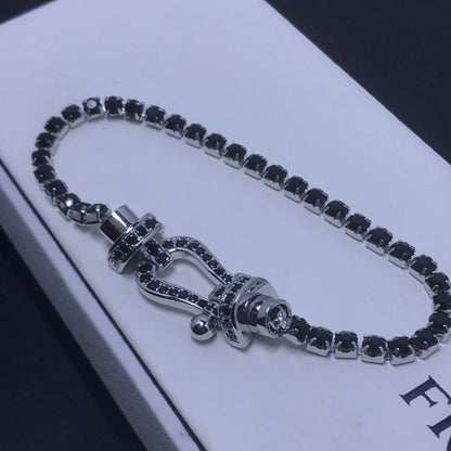[Windsor Jewelry]FORCE  LARGE HORSESHOE FULL DIAMOND TENNIS BRACELET