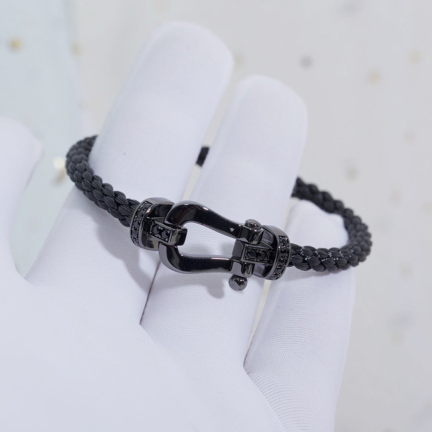 [Windsor Jewelry]FORCE LARGE SERIES HORSESHOE BLACK SAMURAI BRACELET