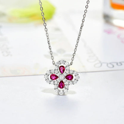 [Windsor Jewelry]LOOP NECKLACE FULL MOTIF DIAMOND 16MM MULTIPLE COLORS