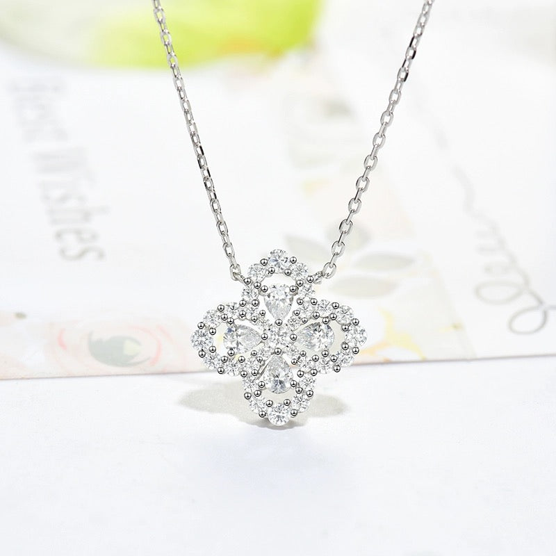 [Windsor Jewelry]LOOP NECKLACE FULL MOTIF DIAMOND 16MM MULTIPLE COLORS