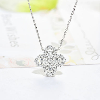 [Windsor Jewelry]LOOP NECKLACE FULL MOTIF DIAMOND 16MM MULTIPLE COLORS
