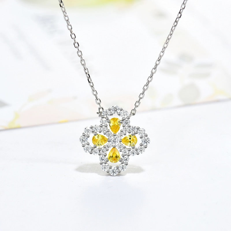 [Windsor Jewelry]LOOP NECKLACE FULL MOTIF DIAMOND 16MM MULTIPLE COLORS