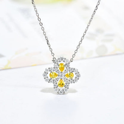 [Windsor Jewelry]LOOP NECKLACE FULL MOTIF DIAMOND 16MM MULTIPLE COLORS