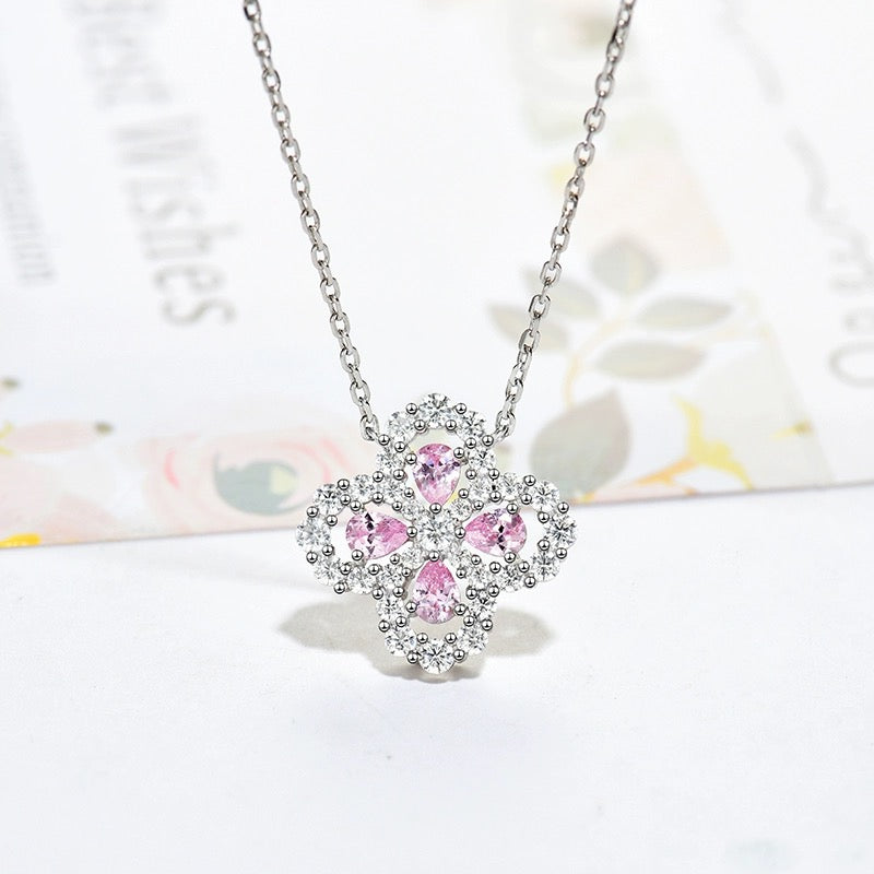 [Windsor Jewelry]LOOP NECKLACE FULL MOTIF DIAMOND 16MM MULTIPLE COLORS