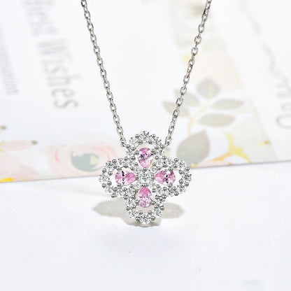 [Windsor Jewelry]LOOP NECKLACE FULL MOTIF DIAMOND 16MM MULTIPLE COLORS