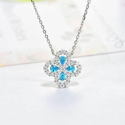 [Windsor Jewelry]LOOP NECKLACE FULL MOTIF DIAMOND 16MM MULTIPLE COLORS