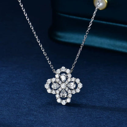 [Windsor Jewelry]LOOP NECKLACE FULL MOTIF DIAMOND 16MM MULTIPLE COLORS