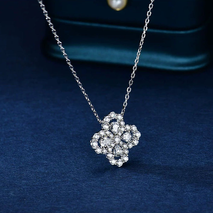 [Windsor Jewelry]LOOP NECKLACE FULL MOTIF DIAMOND 16MM MULTIPLE COLORS