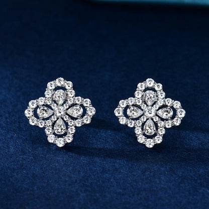 [Windsor Jewelry]LOOP EARRINGS FULL MOTIF DIAMOND 16MM