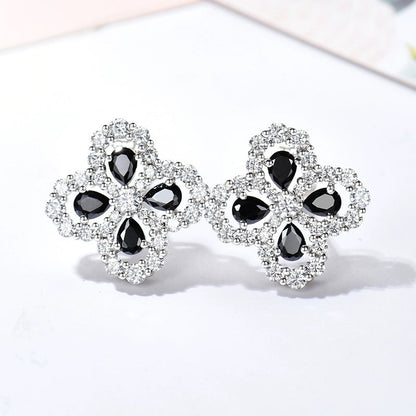 [Windsor Jewelry]LOOP EARRINGS FULL MOTIF DIAMOND 16MM