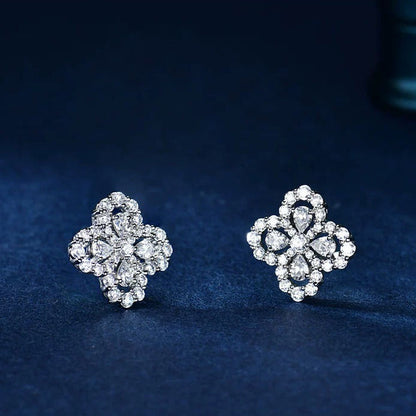 [Windsor Jewelry]LOOP EARRINGS FULL MOTIF DIAMOND 16MM