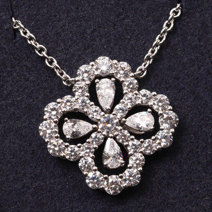 [Windsor Jewelry]LOOP NECKLACE FULL MOTIF DIAMOND 16MM MULTIPLE COLORS