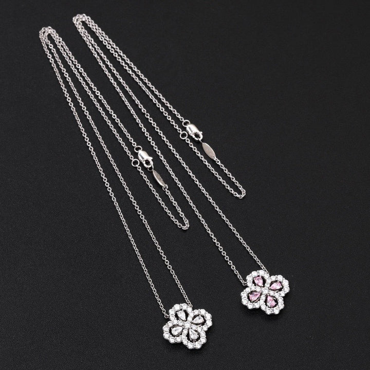 [Windsor Jewelry]LOOP NECKLACE FULL MOTIF DIAMOND 16MM MULTIPLE COLORS