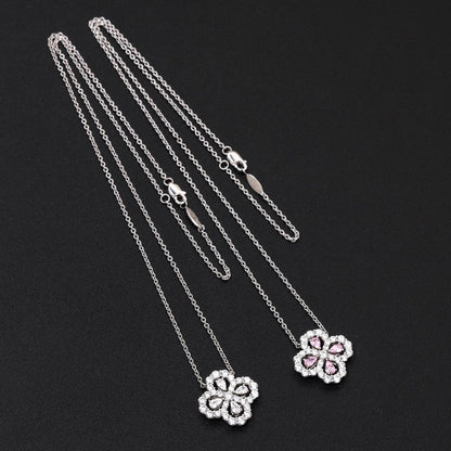 [Windsor Jewelry]LOOP NECKLACE FULL MOTIF DIAMOND 16MM MULTIPLE COLORS