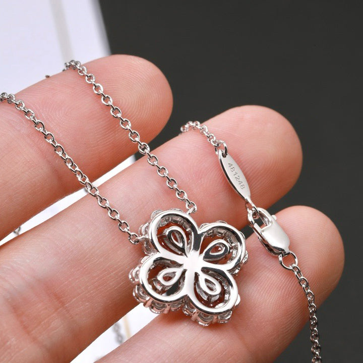 [Windsor Jewelry]LOOP NECKLACE FULL MOTIF DIAMOND 16MM MULTIPLE COLORS