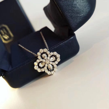 [Windsor Jewelry]LOOP NECKLACE FULL MOTIF DIAMOND 16MM MULTIPLE COLORS