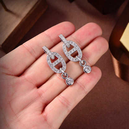 [Windsor Jewelry]HM CHAINE DIAMOND EARRINGS