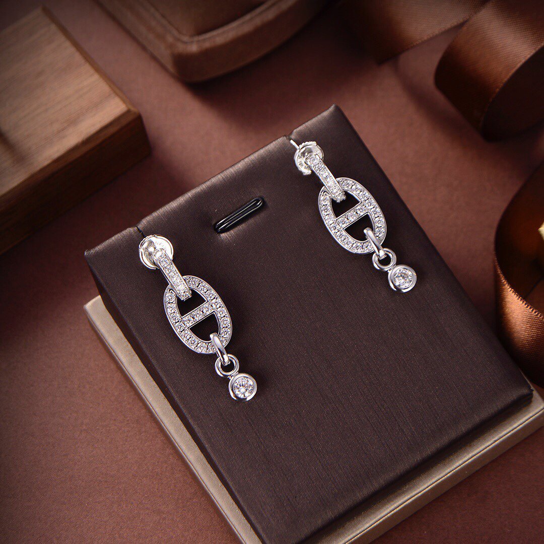 [Windsor Jewelry]HM CHAINE DIAMOND EARRINGS