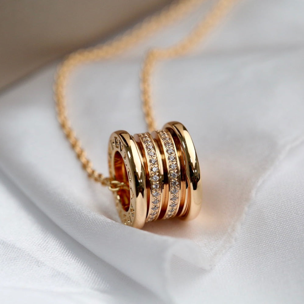 [Windsor Jewelry]ZERO 1 PINK GOLD DIAMOND NECKLACE