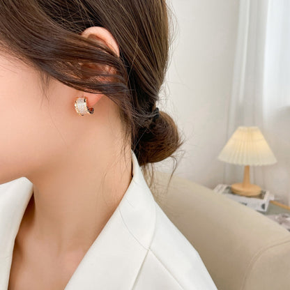 [Windsor Jewelry]ZERO 1 DIAMOND PAVED EARRINGS