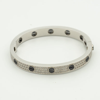 [Windsor Jewelry]LOVE BRACELET 6.1MM DIAMOND-PAVED CERAMIC