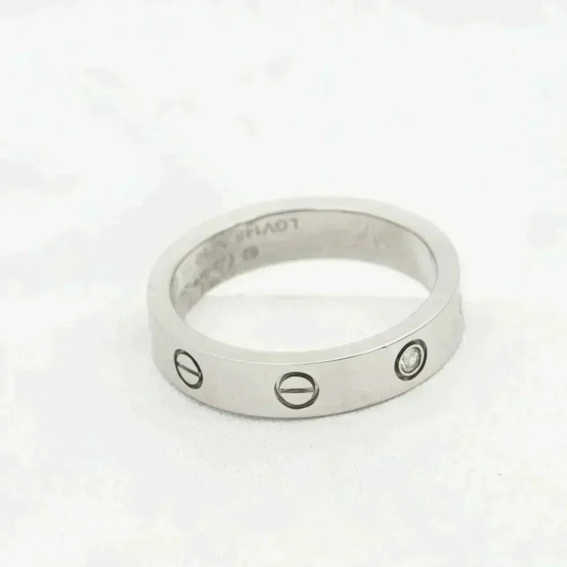 [Windsor Jewelry]LOVE RING 4MM 1 DIAMOND SILVER