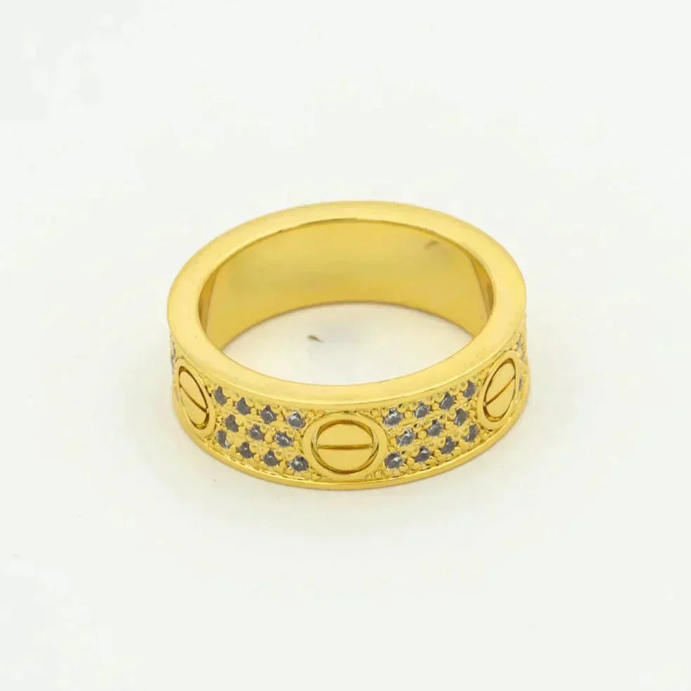 [Windsor Jewelry]LOVE RING 5.5MM DIAMONDS PAVED