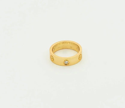 [Windsor Jewelry]LOVE RING 5.5MM 3 DIAMONDS GOLD