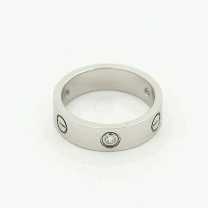 [Windsor Jewelry]LOVE RING 5.5MM 3 DIAMONDS SILVER