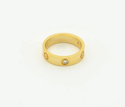[Windsor Jewelry]LOVE RING 4MM 1 DIAMOND GOLD