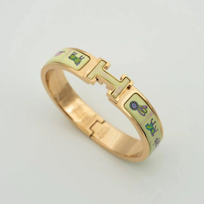 [Windsor Jewelry]H PINK GOLD BRACELET CREAM CERAMIC