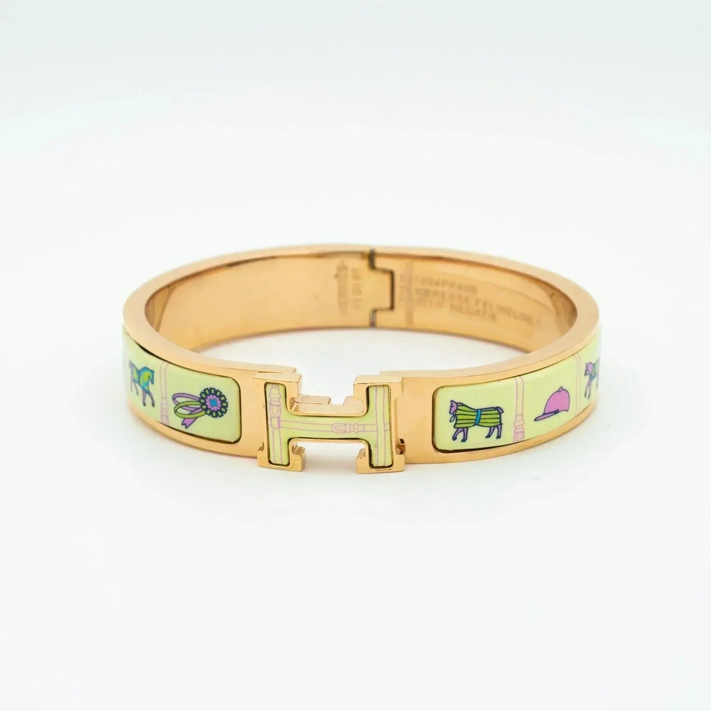 [Windsor Jewelry]H PINK GOLD BRACELET CREAM CERAMIC