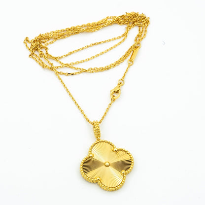 [Windsor Jewelry]CLOVER 25MM PEDANT NECKLACE GOLD