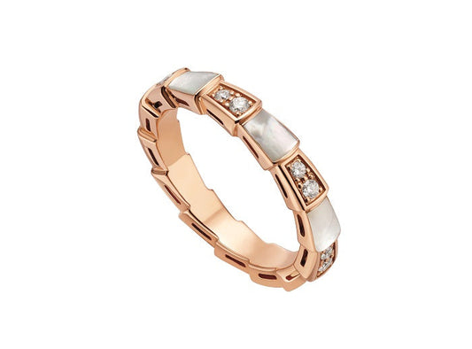 [Windsor Jewelry]SERPENTI RING PINK GOLD DIAMOND MOP 3MM