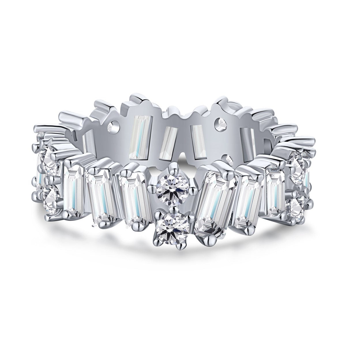 [Windsor Jewelry]Delicate Multi Shape Tennis Ring