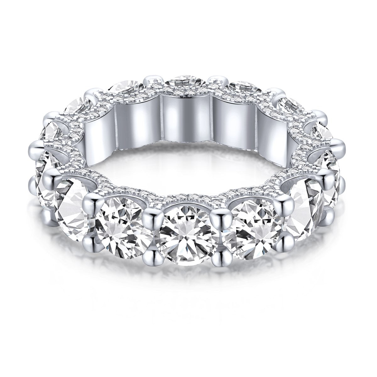 [Windsor Jewelry]Gorgeous Round Cut Tennis Ring