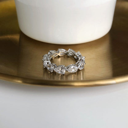 [Windsor Jewelry]Exquisite Pear Cut Tennis Ring