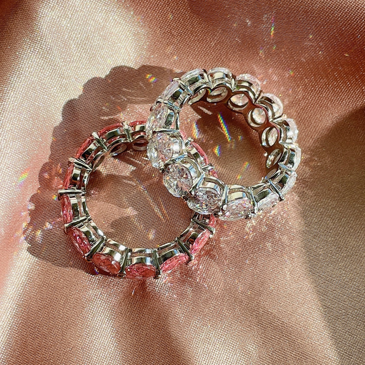 [Windsor Jewelry]Dainty Elongated Cushion Cut Tennis Ring