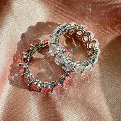 [Windsor Jewelry]Dainty Elongated Cushion Cut Tennis Ring