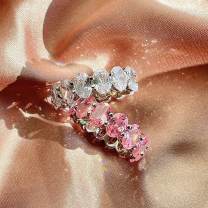 [Windsor Jewelry]Dainty Elongated Cushion Cut Tennis Ring