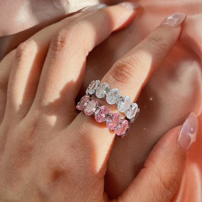 [Windsor Jewelry]Dainty Elongated Cushion Cut Tennis Ring