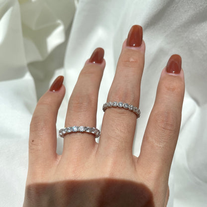 [Windsor Jewelry]Sparkling Round Cut Tennis Ring