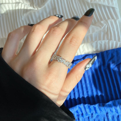 [Windsor Jewelry]Delicate Multi Shape Tennis Ring