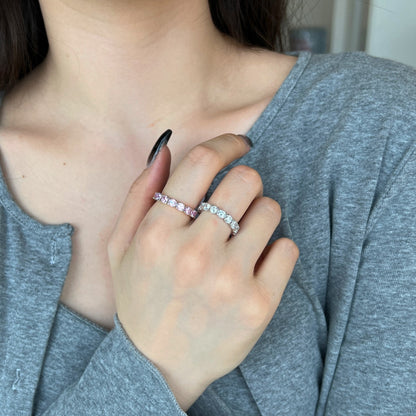 [Windsor Jewelry]Eternity Round Cut Tennis Ring
